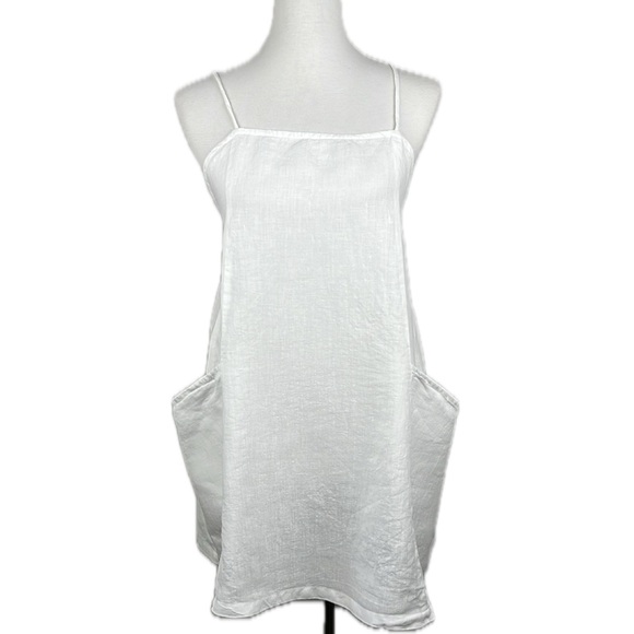 Vitamin A Nola Linen Mini Dress Sz L Beachy Swim Coverup Relaxed Resort Pool - Picture 1 of 15